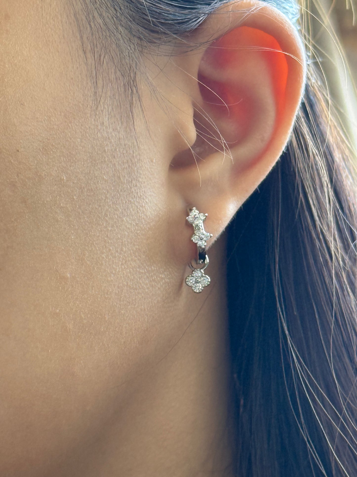 Four-leaf Clover Drop Earrings