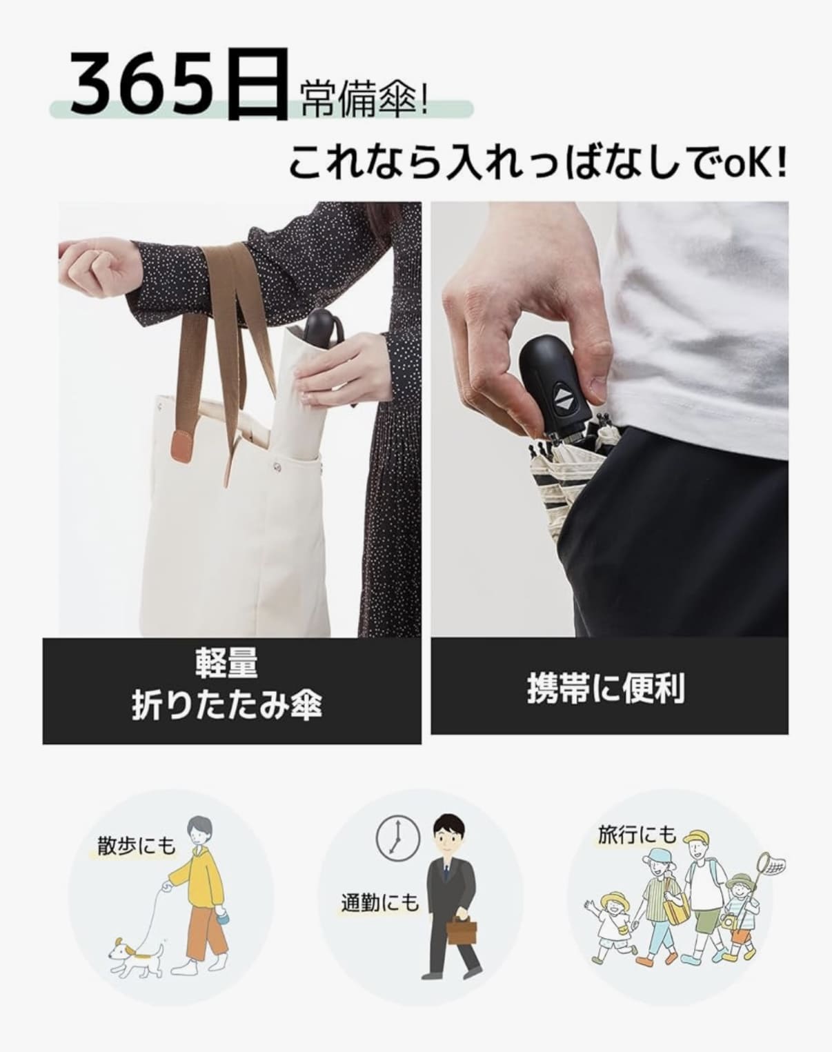 Konciwa 超輕型 189g 雨傘