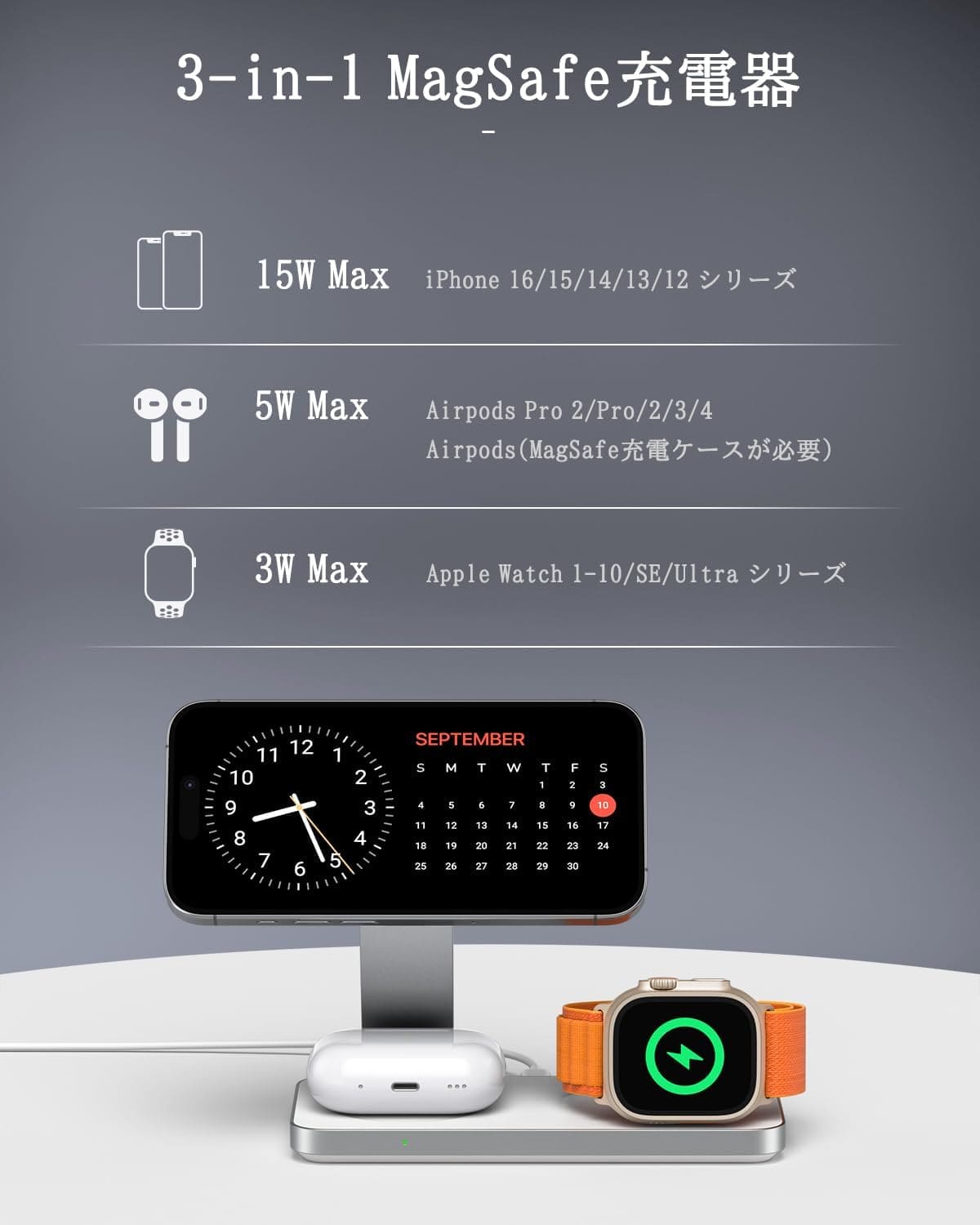 KEEPRO 3 合 1 無線充電器