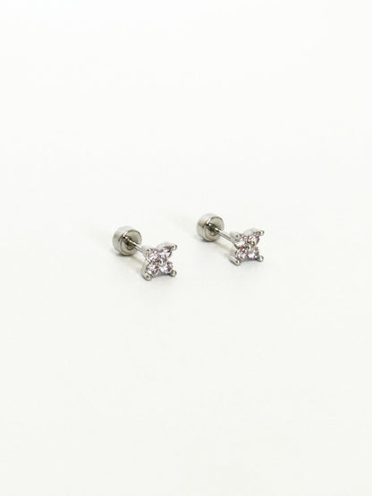 Mini Four-Leaf Clover Stud Earrings