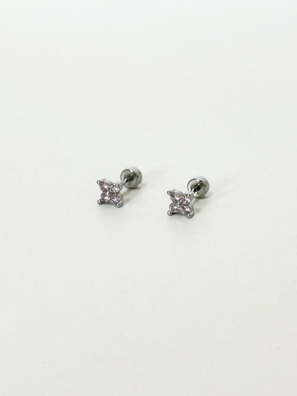 Mini Four-Leaf Clover Stud Earrings