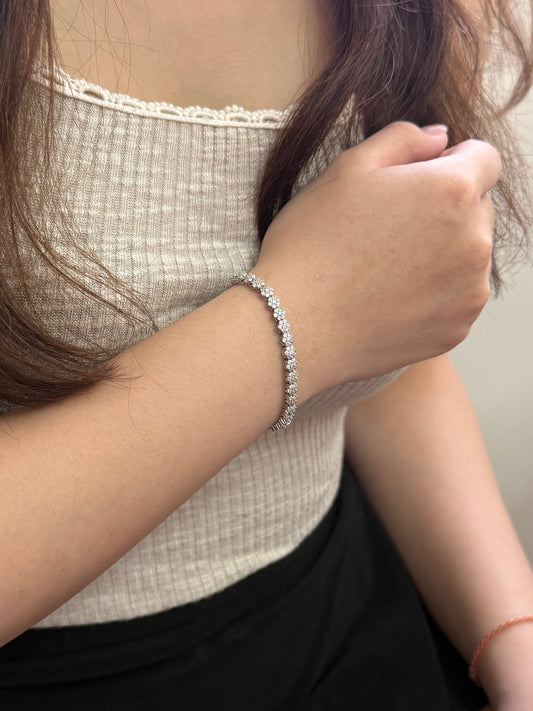 Floral Tennis Bracelet
