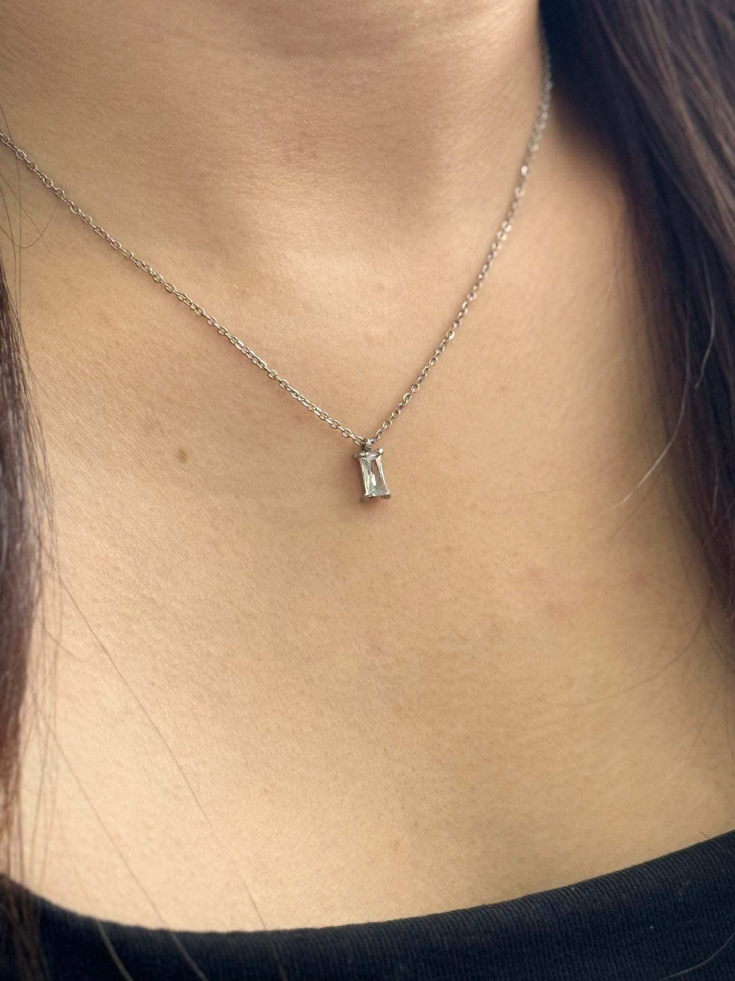 Rectangle Stone Necklace