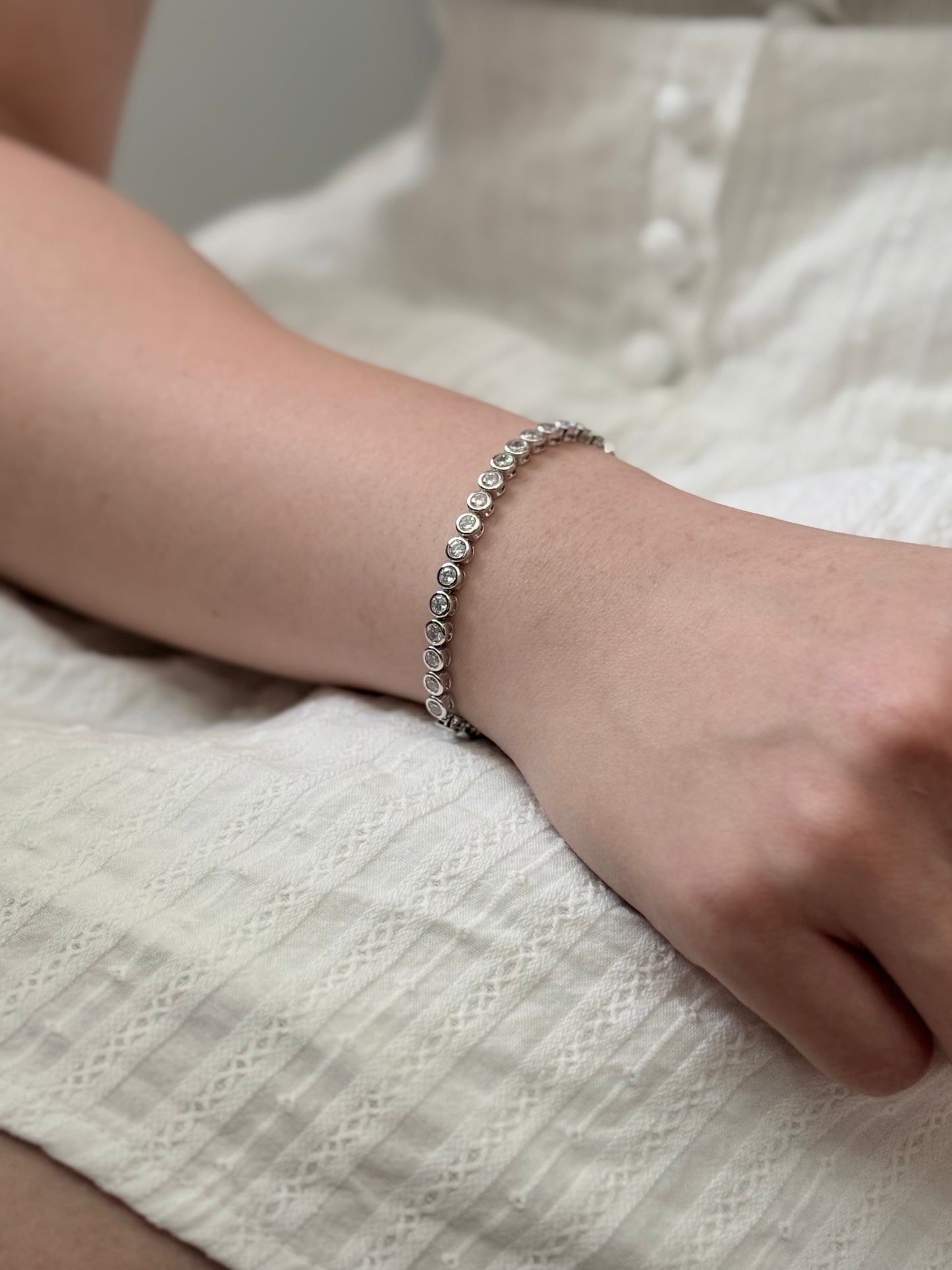 Round Cut Tennis Bracelet