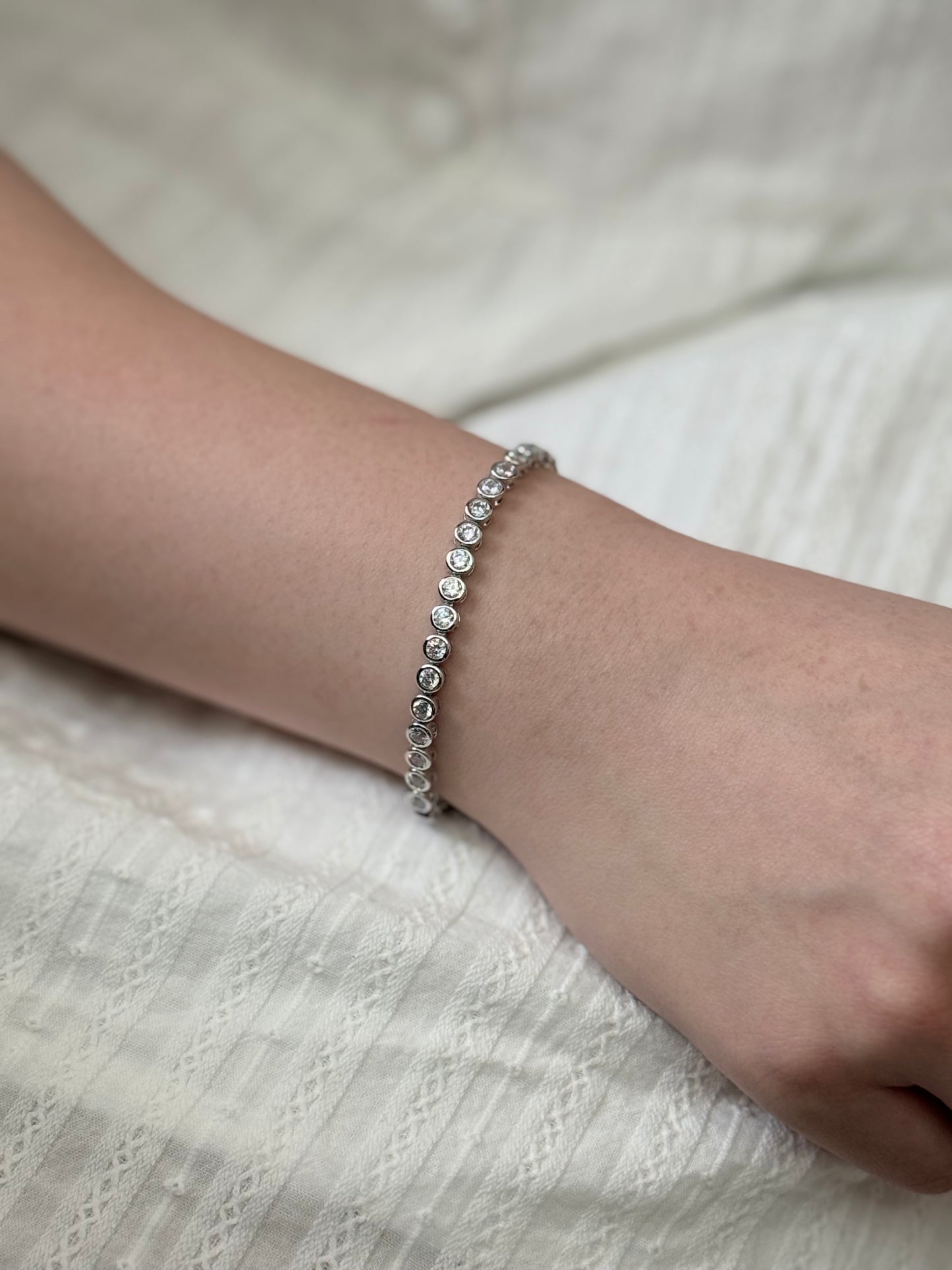 Round Cut Tennis Bracelet