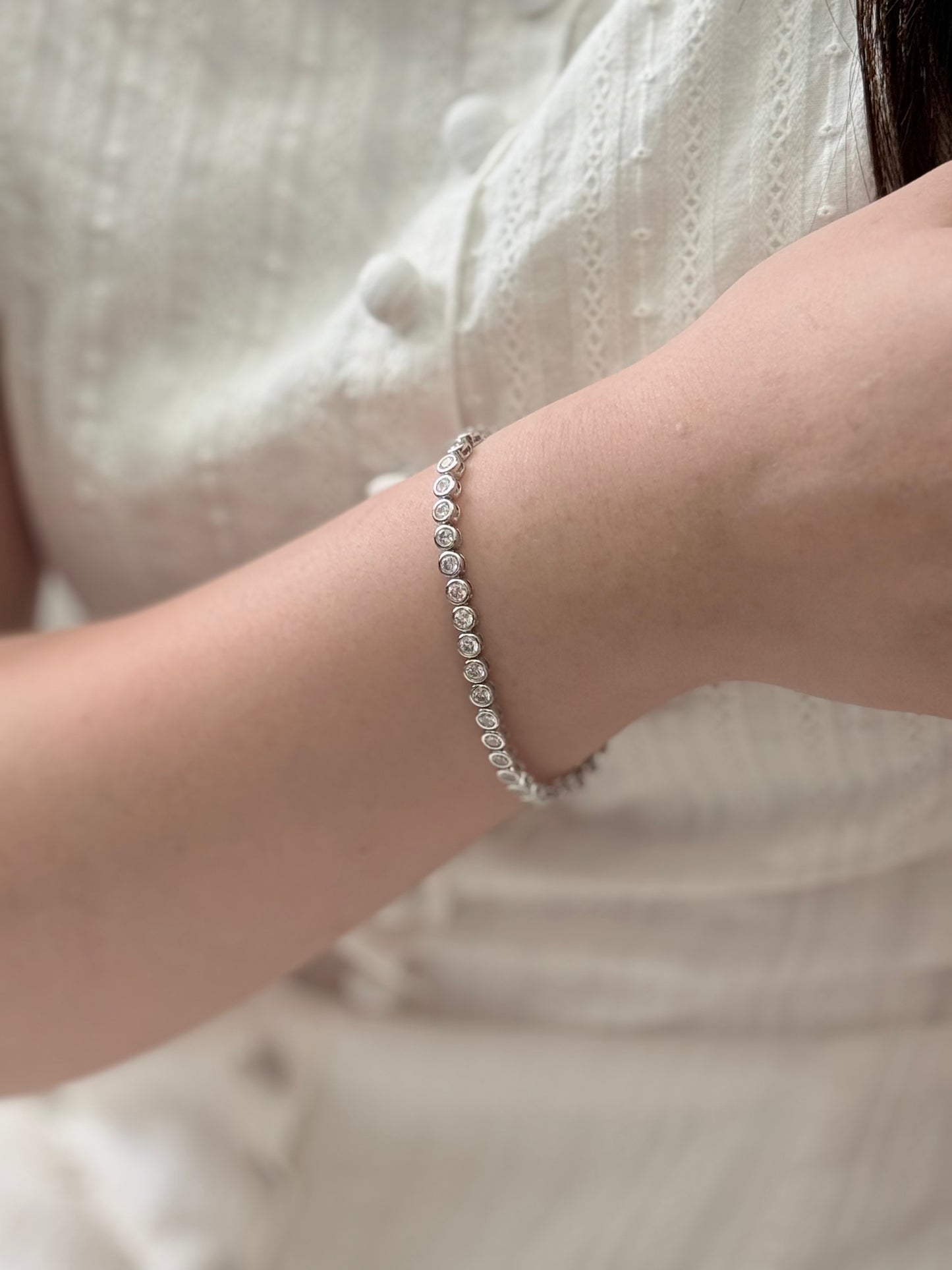 Round Cut Tennis Bracelet