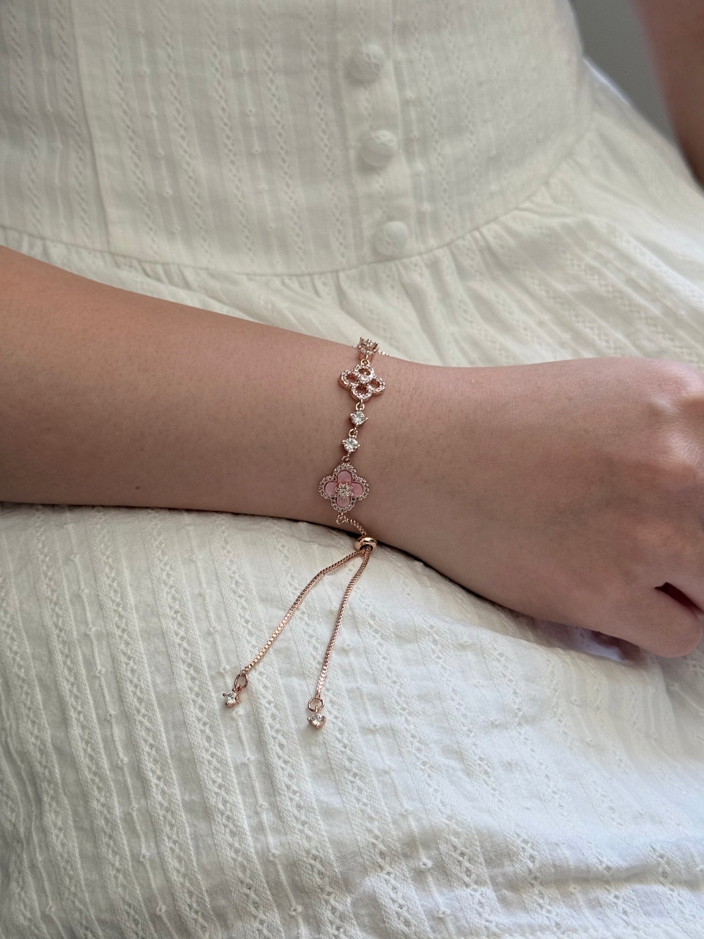 Rose Gold Four-Leaf Clover Bracelet