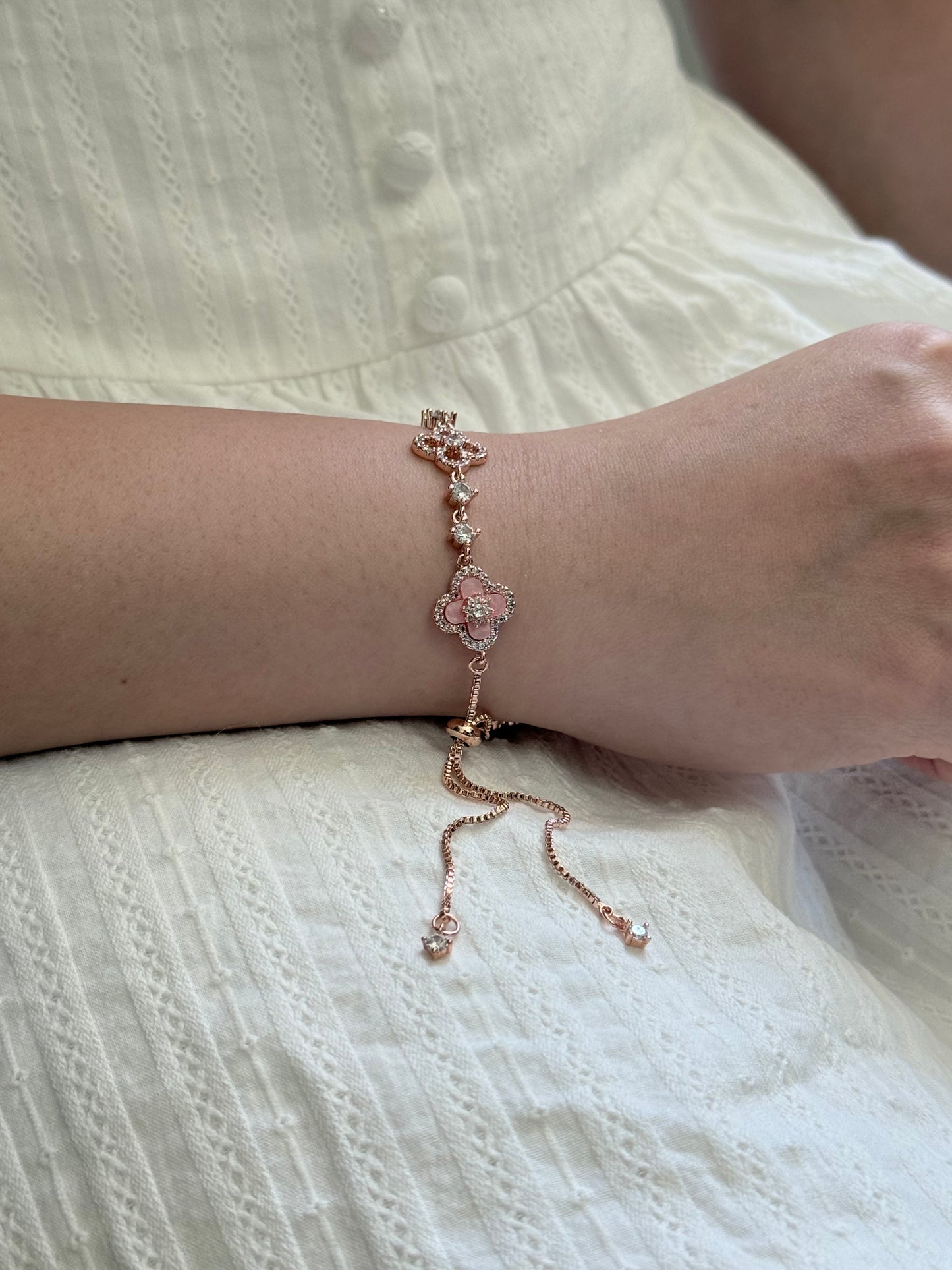 Rose Gold Four-Leaf Clover Bracelet