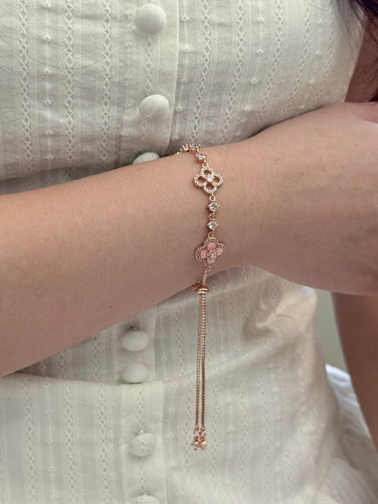 Rose Gold Four-Leaf Clover Bracelet