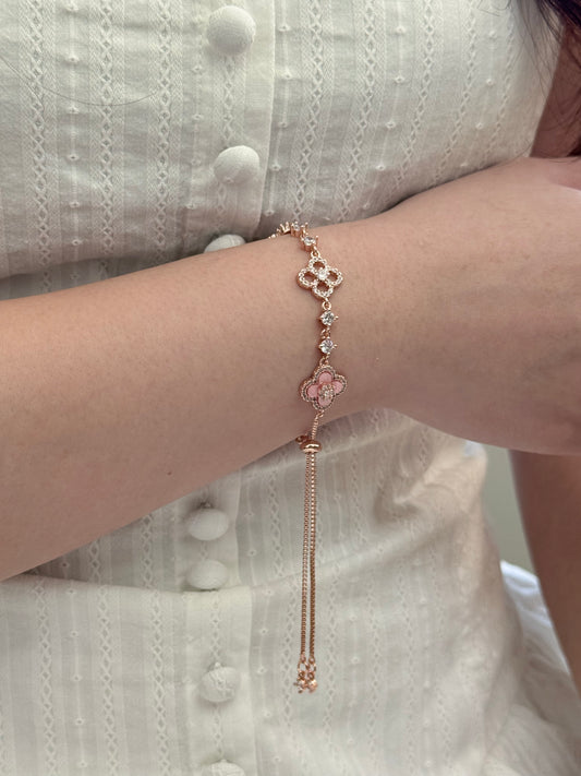 Rose Gold Four-Leaf Clover Bracelet