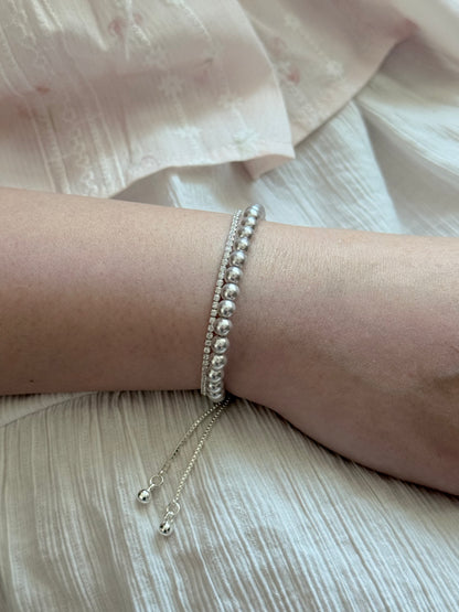 Crystal Pearl and Rhinestone Bracelet