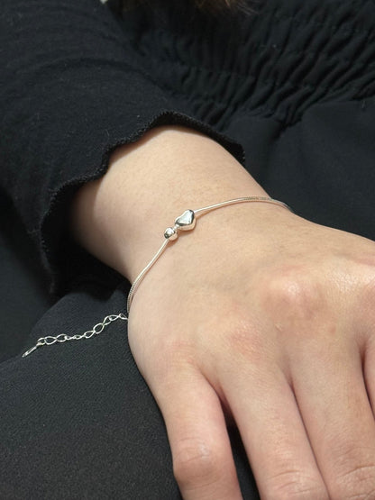 Love & Round Bead 蛇骨手鍊 - Livarra